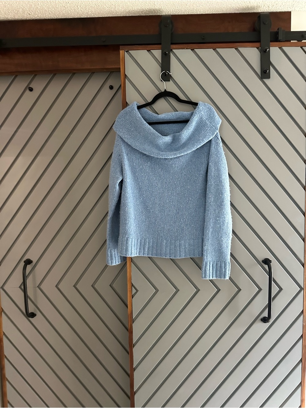 Anthropologie Powder Blue Cowl Neck Sweater
